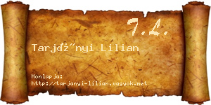 Tarjányi Lilian névjegykártya